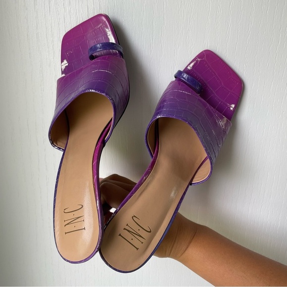 INC International Concepts Purple Friskee Slide Sandals Size Women's 10. - Picture 4 of 10